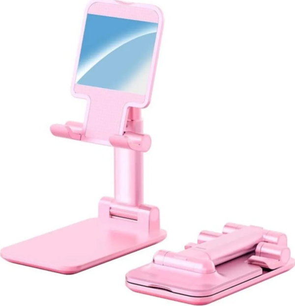 Masaüstü Telefon ve Tablet Tutucu Pembe - Image 1