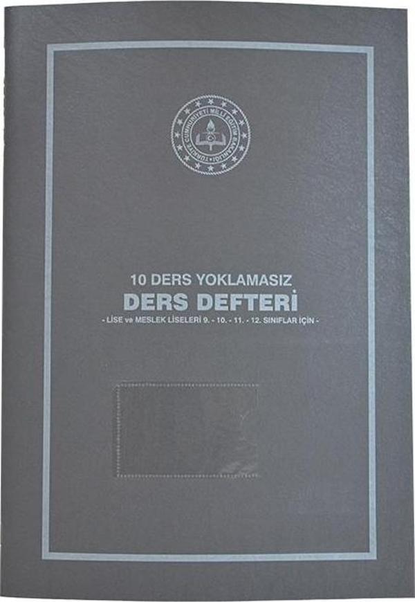 Gülpaş 10 Ders Yoklamasız Ders Defteri Gri Plastik Kapak 419 - Image 1