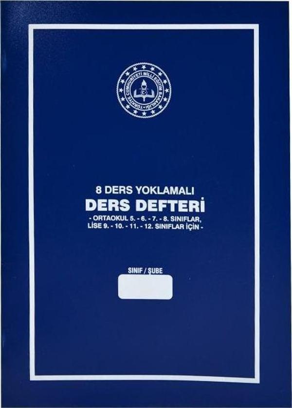 Gülpaş 8 Ders Yoklamalı Ders Defteri Mavi Plastik Kapak 384 - Image 1