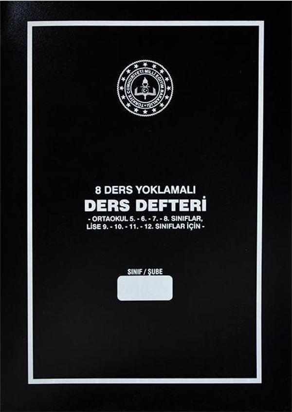 Gülpaş 8 Ders Yoklamalı Ders Defteri Siyah Plastik Kapak 384 - Image 1