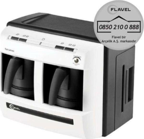 FLAVEL Flv200 Türk Kahvesi Makinesi Beyaz Cıftlı- Arçelik Servis Garantili - Image 1