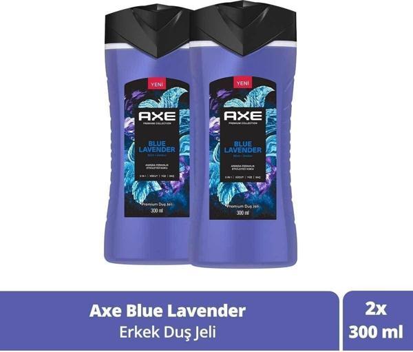 Axe Premium Collection Duş Jeli Blue Lavender 3 İn 1 Vücut Saç Yüz 300 Ml X2 - Image 1