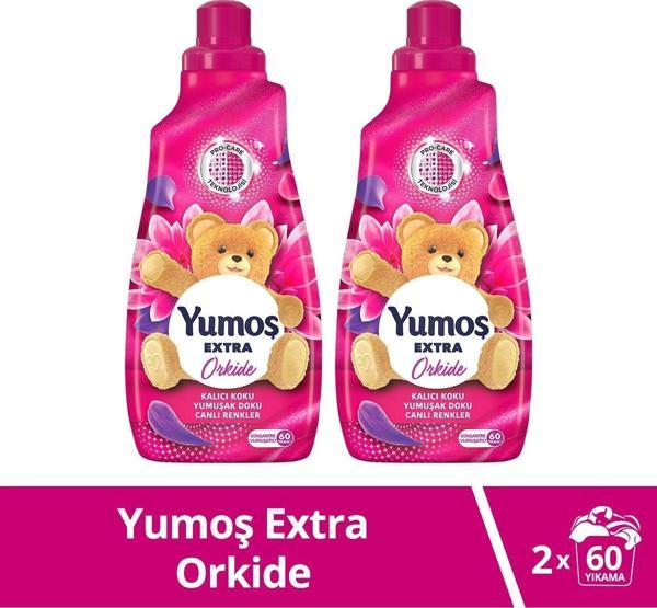 Yumoş Extra Konsantre Çamaşır Yumuşatıcısı Orkide 1440 Ml 60 Yıkama 2 Adet - Image 1