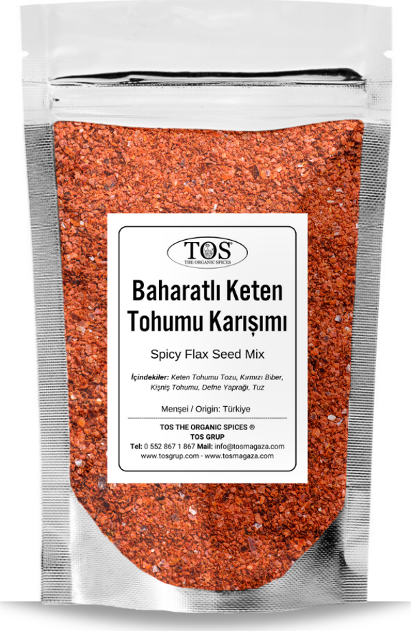 Baharatlı Keten Tohumu Karışımı 500 gr Spicy Flaxseed Mix - Premium Quality | Baharat Karışımı - Image 1