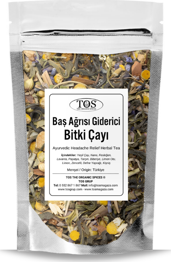 Ayurvedik Baş Ağrısı Giderici Bitki Çayı 40 gr (1. Kalite) Ayurvedic Headache Relief Herbal Tea - Image 1