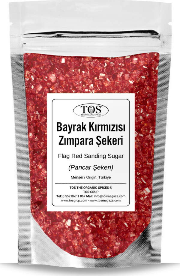 Bayrak Kırmızısı Zımpara Şekeri 1 kg Flag Red Sanding Sugar - Image 1