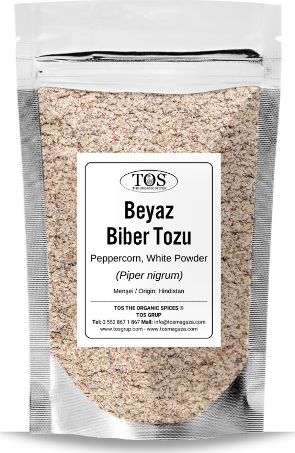 Beyaz Karabiber Tozu 100 gr (1. Kalite) Piper nigrum / Peppercorn, White Ground - Image 1