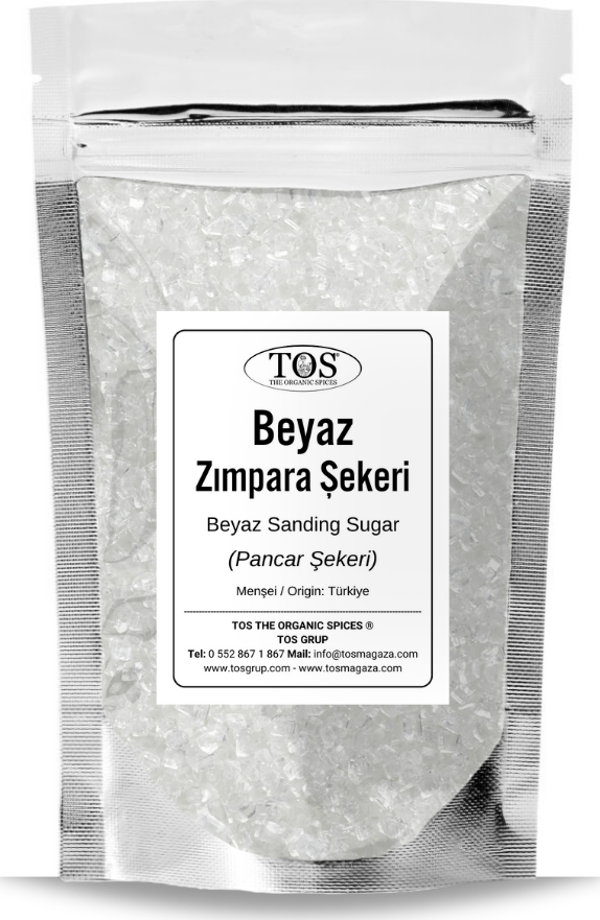 Beyaz Zımpara Şekeri 500 gr White Sanding Sugar - Image 1