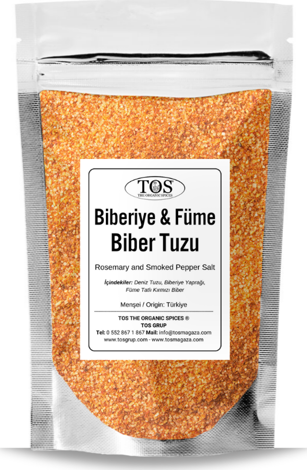 Biberiye ve Füme Biber Tuzu 5 kg (1. Kalite) Rosemary and Smoked Pepper Salt - Image 1