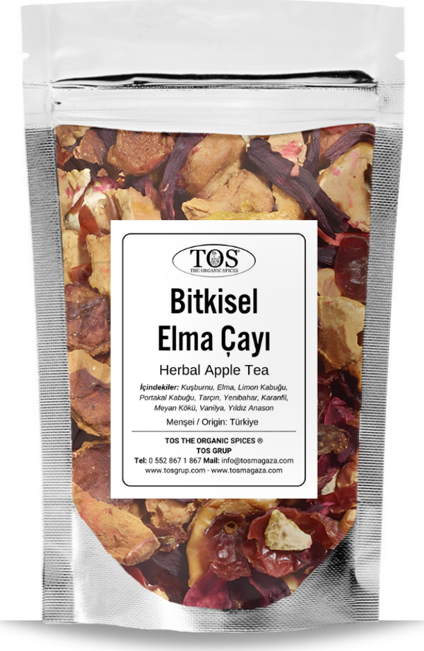 Bitkisel Elma Çayı 250 gr (1. Kalite) Herbal Apple Tea - Image 1