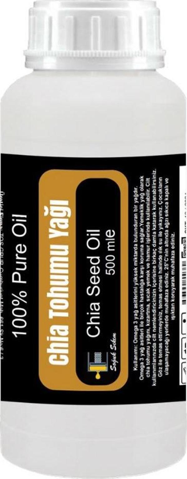 Chia Tohumu Yağı 500 ml Soğuk Sıkım / Chia Seed Oil, Cold Pressed - Image 1