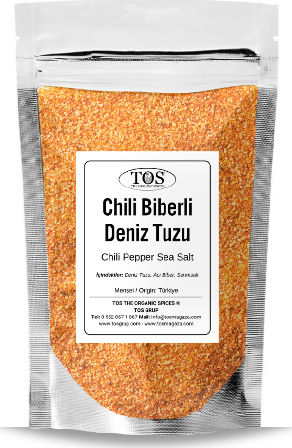 Chili Biberli Deniz Tuzu 1 kg (1. Kalite) Chili Pepper Sea Salt - Image 1