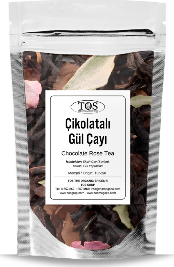 Çikolata Gül Çayı 100 gr (1. Kalite) Chocolate Rose Tea - Image 1