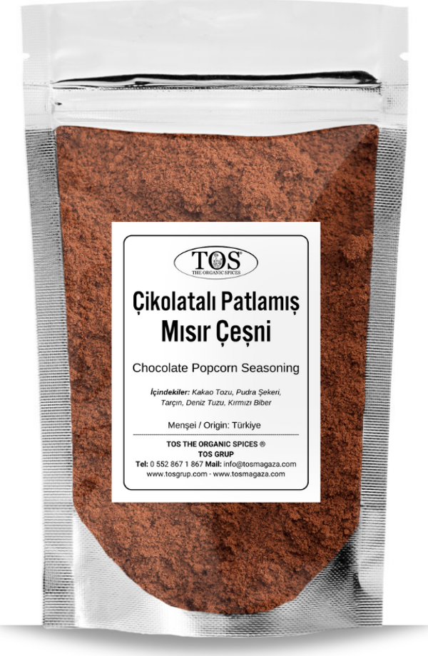 Çikolatalı Patlamış Mısır Çeşni 250  gr Chocolate Popcorn Seasoning - Premium Quality - Image 1