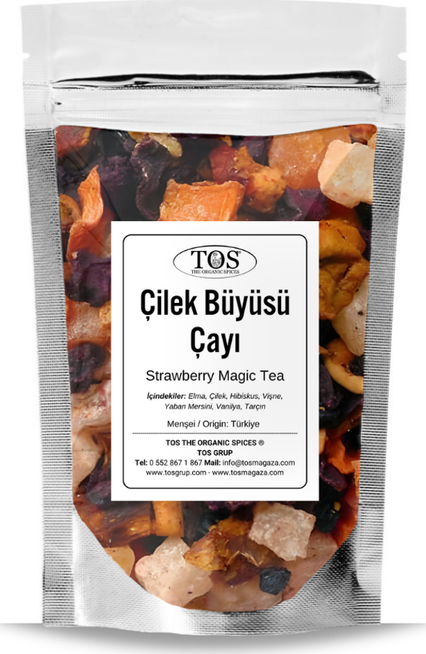 Çilek Büyüsü Çayı 40 gr (1. Kalite) Strawberry Magic Tea - Image 1