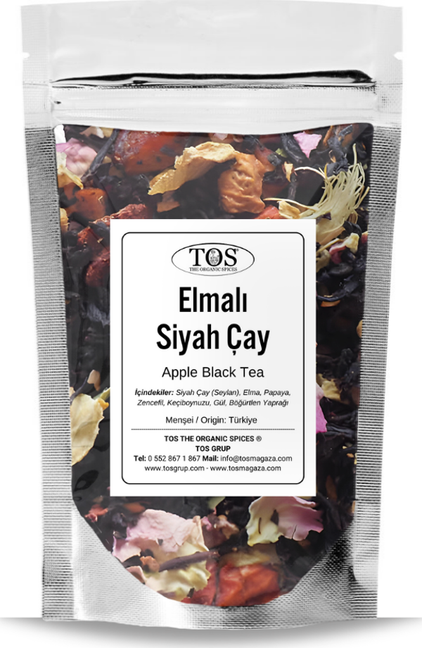 Elmalı Siyah Çay 100 gr (1. Kalite) Apple Black Tea - Image 1