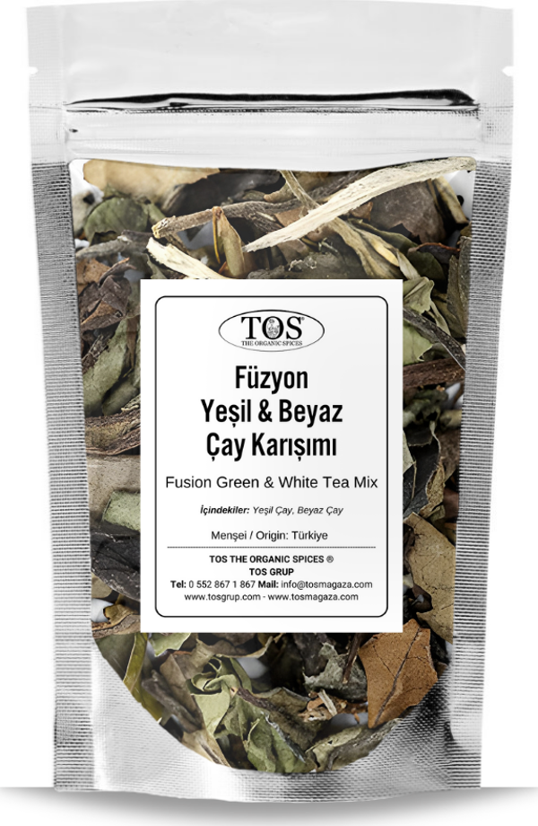 Füzyon Yeşil & Beyaz Çay 40 gr (1. Kalite) Fusion Green & White Tea - Image 1