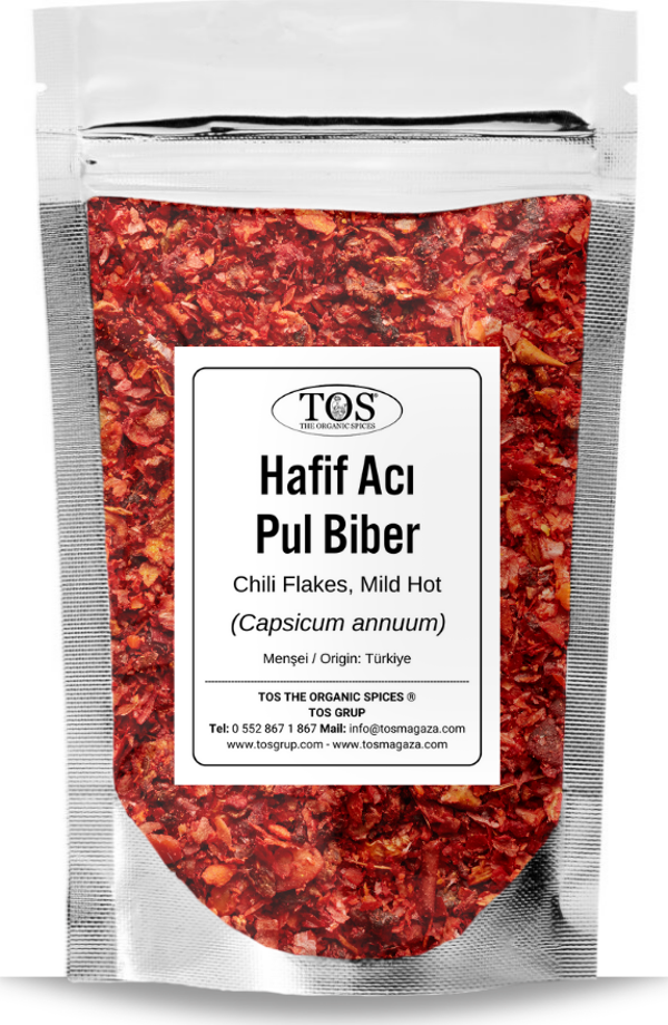 Hafif Acı Pul Biber 1 kg (1. Kalite) Capsicum annuum / Mild Chili Flakes - Image 1