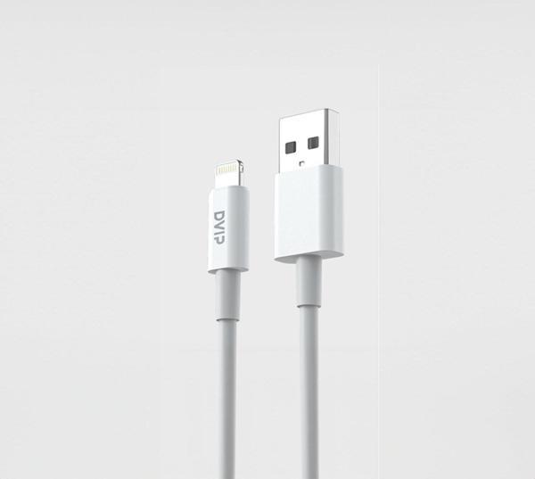 dvip L33 6A 120W UsbA to Lightning Data ve Hızlı Şarj Kablosu 1M Beyaz - Image 1