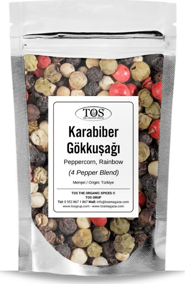 Gökkuşağı Karabiber 1 kg (1. Kalite) Piper nigrum / Peppercorn, Rainbow - Image 1