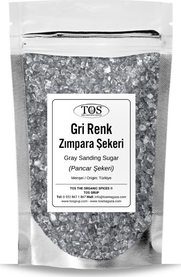 Gri Zımpara Şekeri 250 gr Gray Sanding Sugar - Image 1