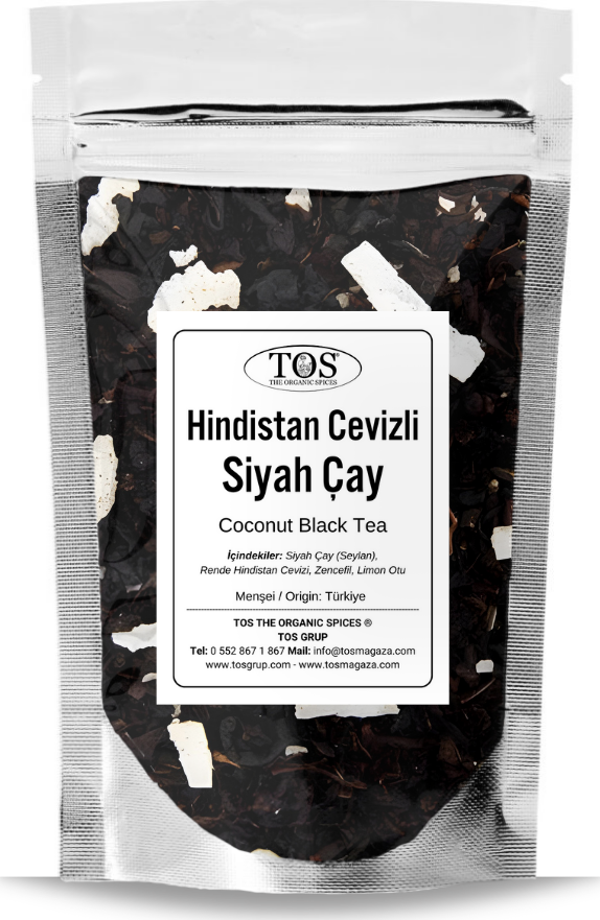 Hindistan Cevizli Siyah Çay 40 gr (1. Kalite) Coconut Black Tea - Image 1