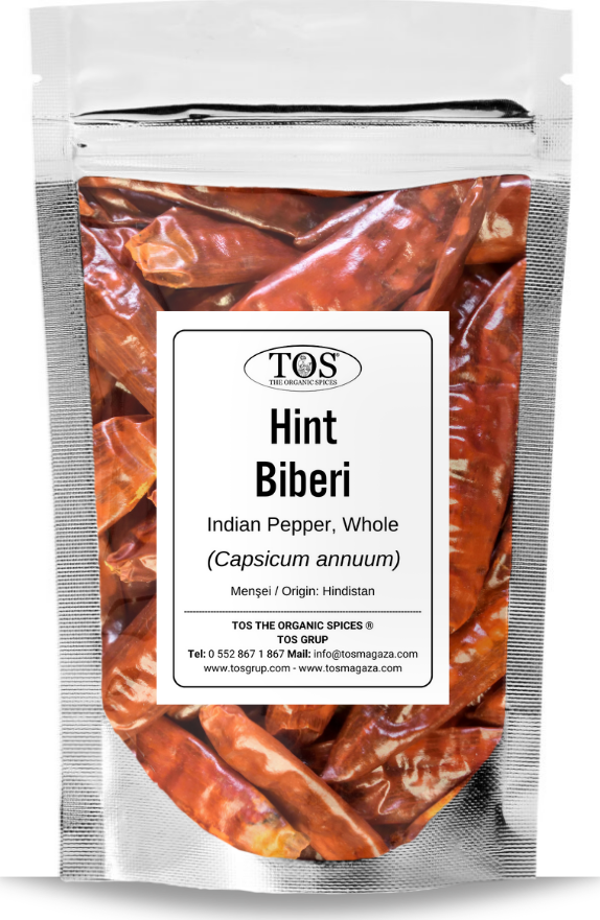 Hint Biberi 100 gr (1. Kalite) Capsicum annuum / Indian Chili Whole - Image 1