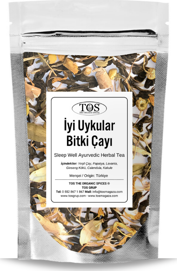 İyi Uykular Ayurvedik Bitki Çayı 100 gr (1. Kalite) Good Night Ayurvedic Herbal Tea - Image 1