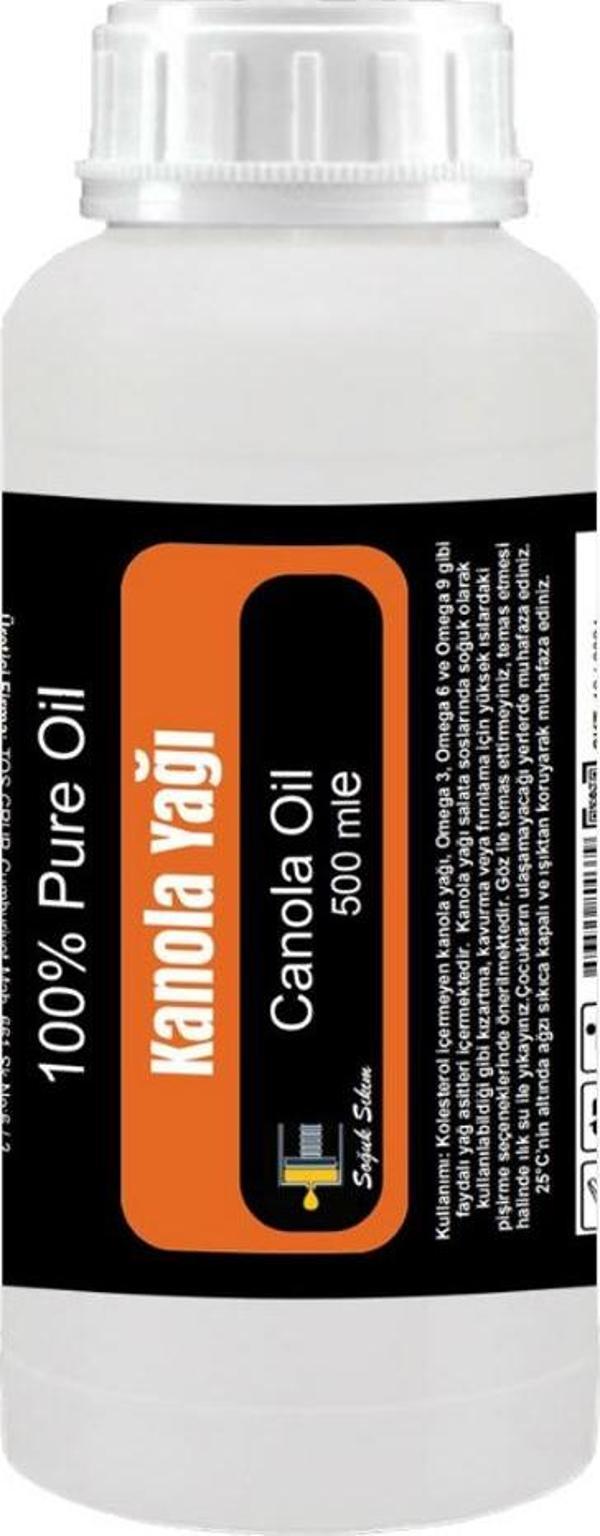 Kanola Yağı 500 ml Soğuk Sıkım / Canola Oil, Cold Pressed - Image 1