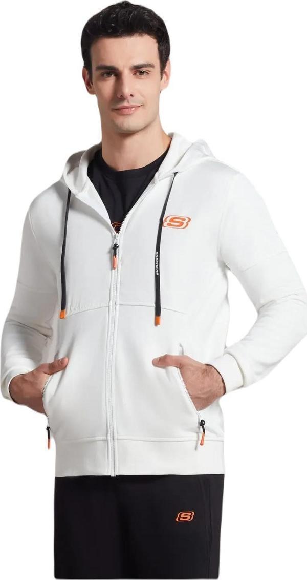 Skechers S231002-100 M LW Fleece Pop Up Detailed Full Zip Erkek Sweatshirt - Image 1