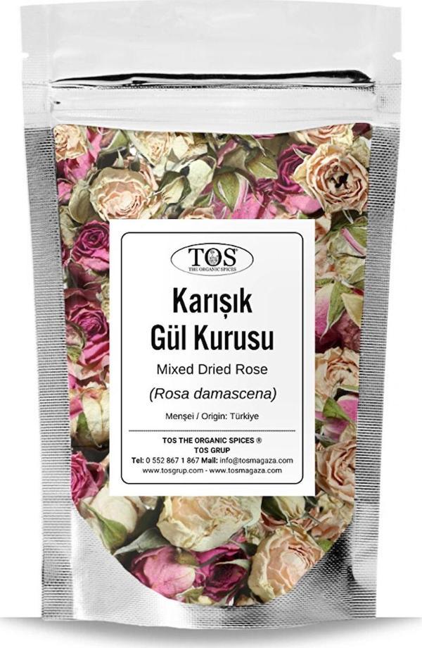 Karışık Gül Kurusu 100 gr (1. Kalite) Rosa damascena / Mixed Dried Rose - Image 1