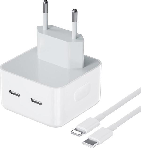 dvip N45 35W Yeni Nesil Apple Uyumlu Çift PD Type-C Port Compact Çıkışlı Şarj Aleti Kablolu Set - Image 1