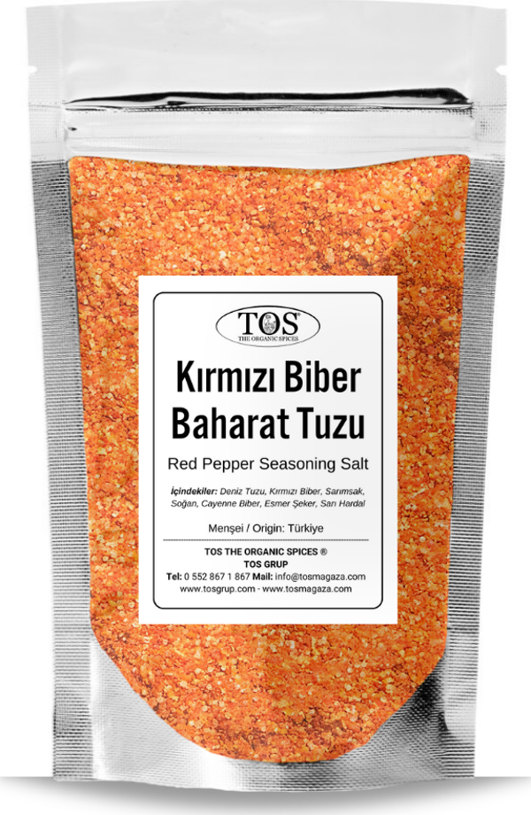 Kırmızı Biber Baharat Tuzu 500 gr (1. Kalite) Red Pepper Seasoning Salt - Image 1