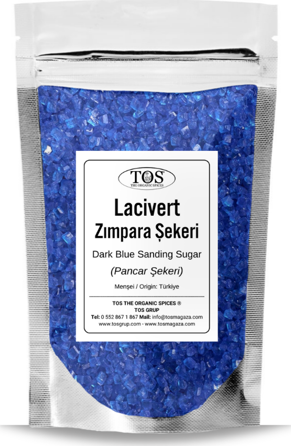 Lacivert Zımpara Şekeri 100 gr Dark Blue Sanding Sugar - Image 1