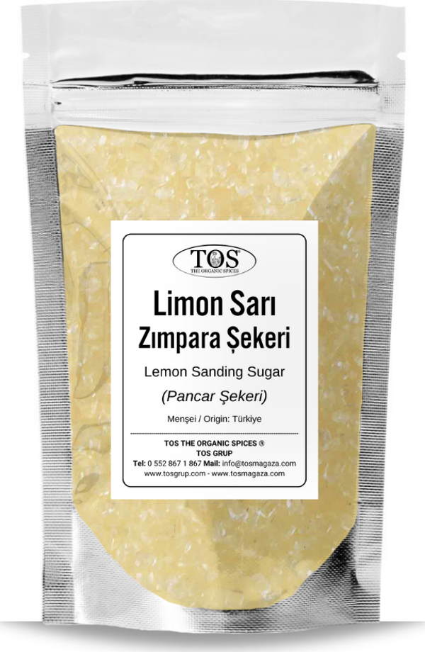 Limon Sarı Zımpara Şekeri 1 kg Lemon Yellow Sanding Sugar - Image 1