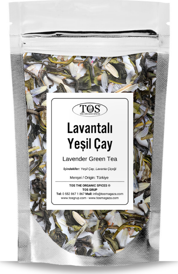Lavantalı Yeşil Çay 40 gr (1. Kalite) Lavender Green Tea - Image 1