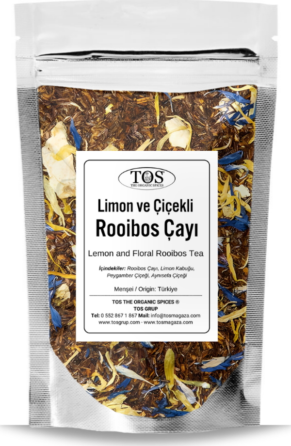 Limon ve Çiçekli Rooibos Çayı 40 gr (1. Kalite) Lemon and Floral Rooibos Tea - Image 1