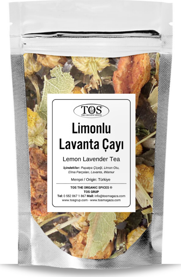 Limonlu Lavanta Çayı 250 gr (1. Kalite) Lemon Lavender Tea - Image 1