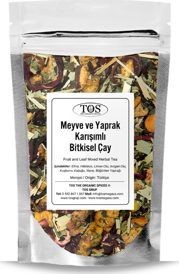 Meyve ve Yaprak Karışımlı Bitki Çayı 100 gr (1. Kalite) Fruit and Leaf Herbal Tea - Image 1