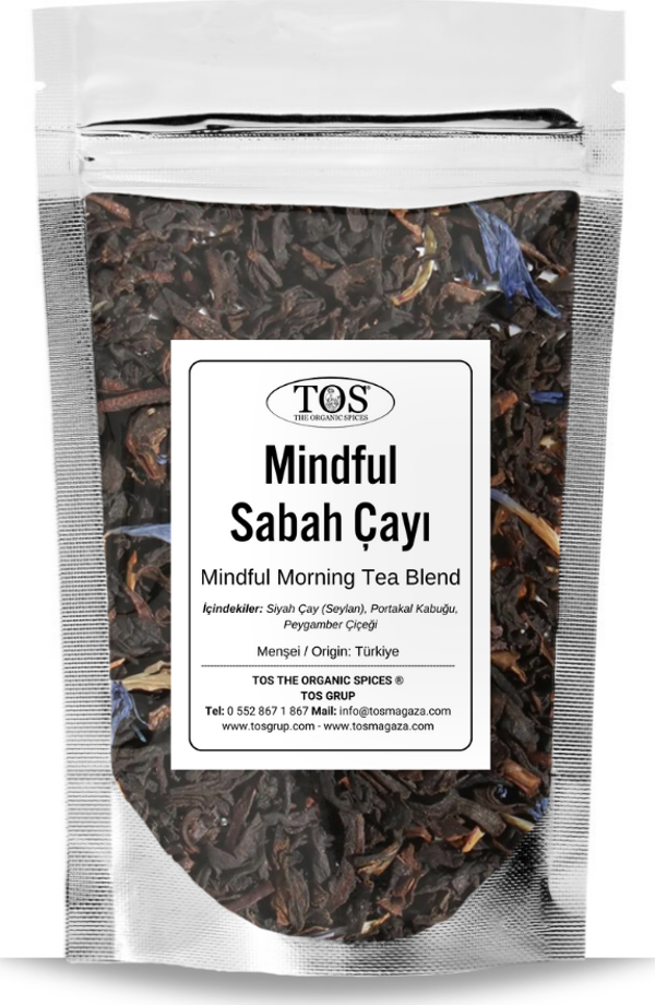 Mindful Sabah Çayı Harmanı (Earl Grey) 100 gr (1. Kalite) Mindful Morning Tea Blend (Earl Grey) - Image 1