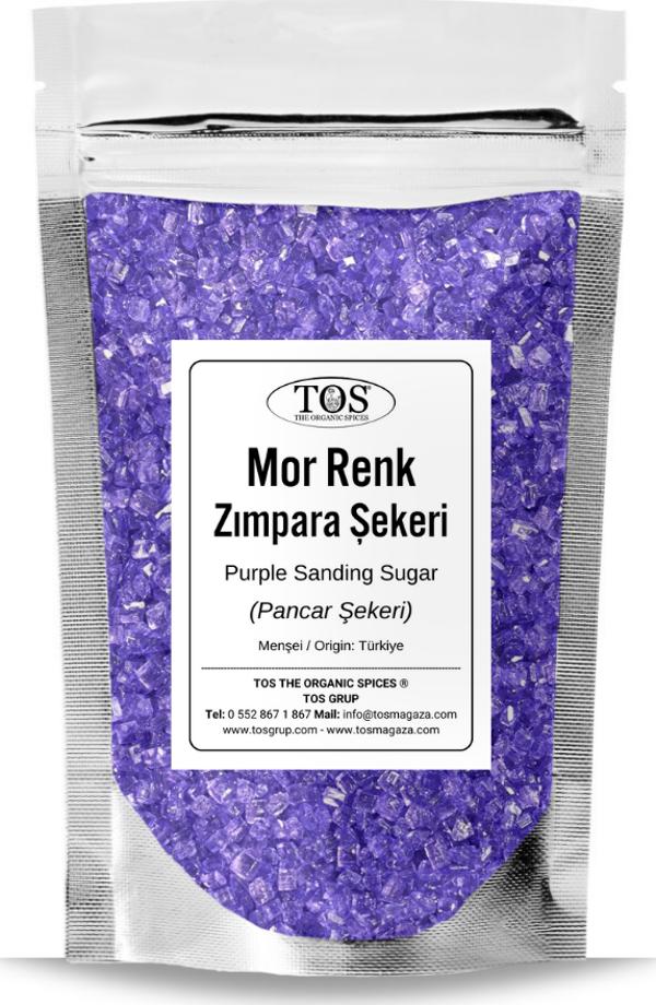 Mor Zımpara Şekeri 250 gr Purple Sanding Sugar - Image 1