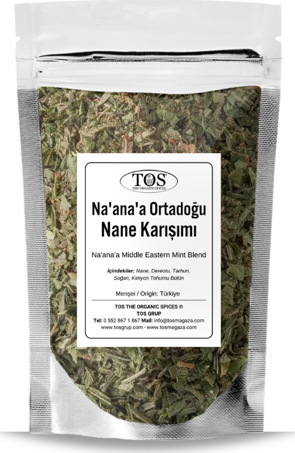 Na'ana'a Ortadoğu Nane Karışımı 500 gr Na'ana'a Middle Eastern Mint Blend - Premium Quality - Image 1