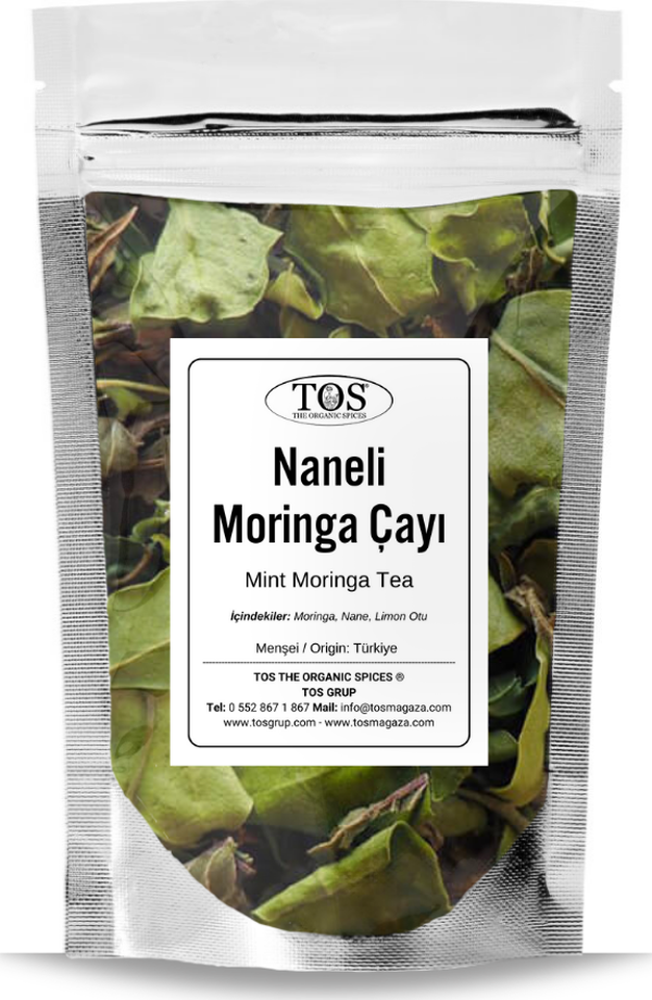 Naneli Moringa Çayı 100 gr (1. Kalite) Mint Moringa Tea - Image 1