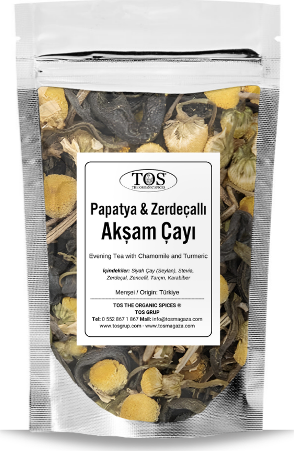 Papatya ve Zerdeçallı Akşam Çayı 250 gr (1. Kalite) Chamomile and Turmeric Evening Tea - Image 1