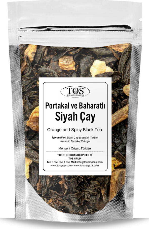 Portakal ve Baharatlı Siyah Çay 100 gr (1. Kalite) Orange and Spiced Black Tea - Image 1
