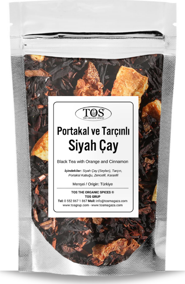 Portakal ve Tarçınlı Siyah Çay 40 gr (1. Kalite) Orange and Cinnamon Black Tea - Image 1