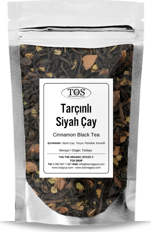 Tarçınlı Baharatlı Siyah Çay 100 gr (1. Kalite) Cinnamon Spiced Black Tea - Image 1