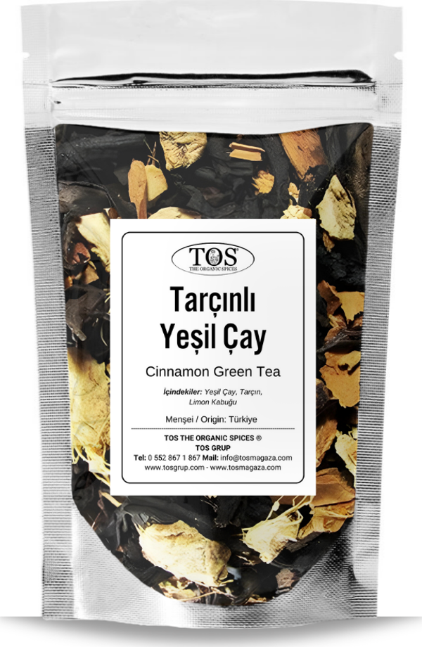 Tarçınlı Yeşil Çay 250 gr (1. Kalite) Cinnamon Green Tea - Image 1