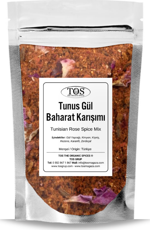Tunus Gül Baharat Karışımı 100 gr Tunisian Rose Spice Blend - Premium Quality | Baharat Karışımı - Image 1