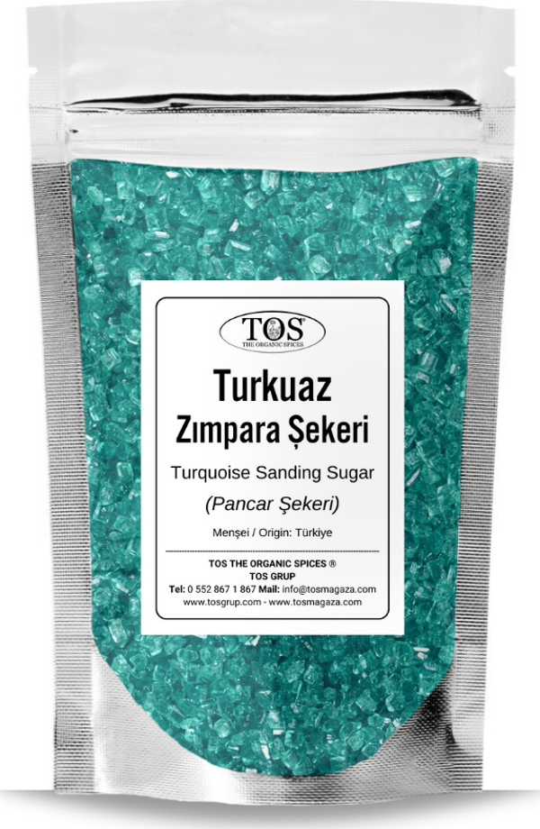 Turkuaz Zımpara Şekeri 250 gr Turquoise Sanding Sugar - Image 1